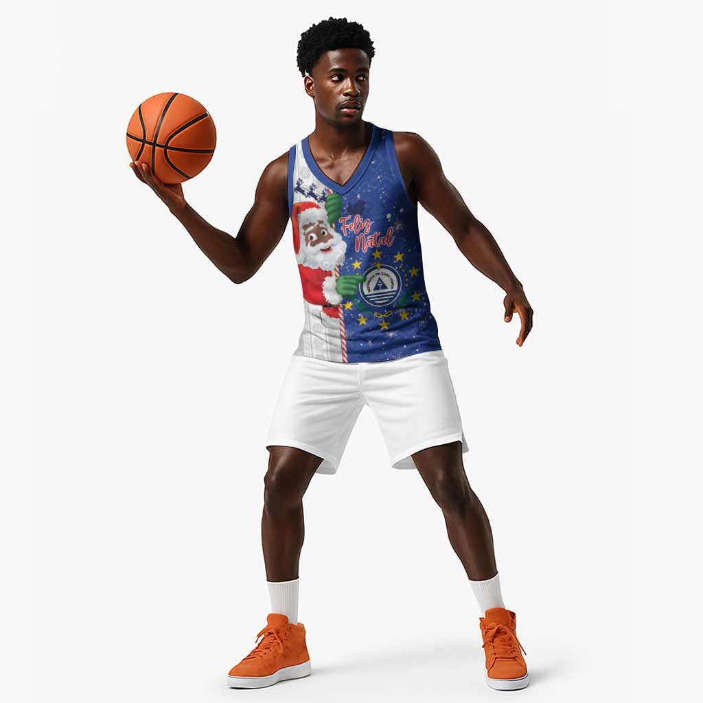 Afro Christmas in Cape Verde Basketball Jersey Black Santa Felix Natal LT15