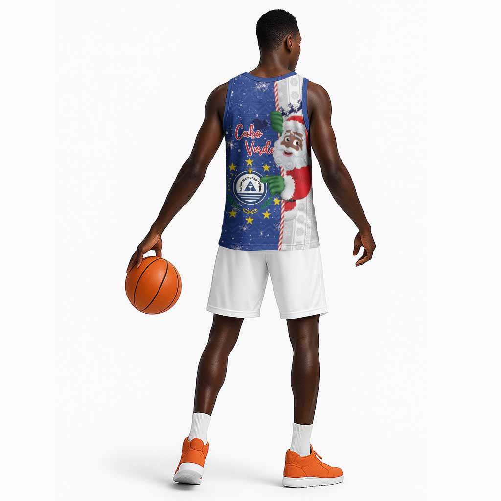 Afro Christmas in Cape Verde Basketball Jersey Black Santa Felix Natal LT15