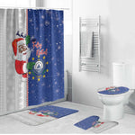 Cape Verde Christmas Bathroom Set Black Santa Felix Natal