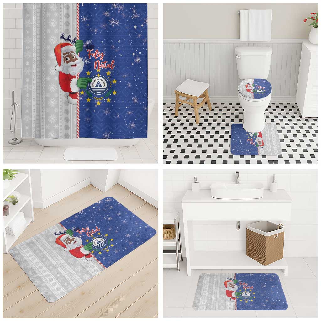 Cape Verde Christmas Bathroom Set Black Santa Felix Natal