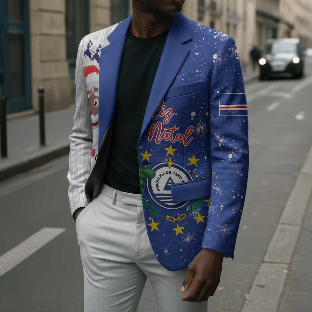 Cape Verde Christmas Blazer Black Santa Felix Natal