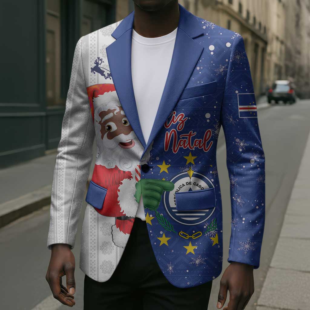Cape Verde Christmas Blazer Black Santa Felix Natal