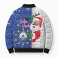 Cape Verde Christmas Bomber Puffer Jacket Black Santa Felix Natal