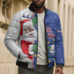 Cape Verde Christmas Bomber Puffer Jacket Black Santa Felix Natal