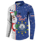 Cape Verde Christmas Button Sweatshirt Black Santa Felix Natal