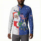 Cape Verde Christmas Button Sweatshirt Black Santa Felix Natal