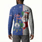 Cape Verde Christmas Button Sweatshirt Black Santa Felix Natal