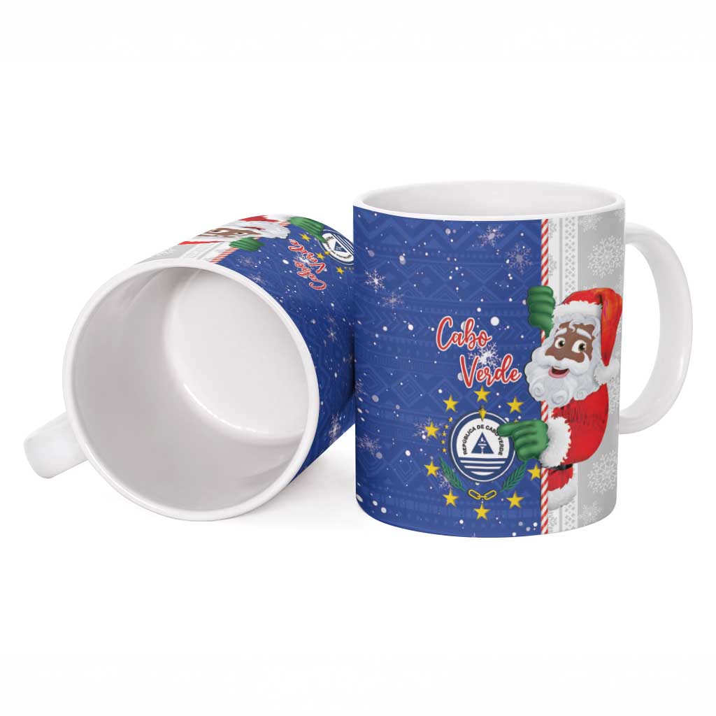 Cape Verde Christmas Ceramic Mug Black Santa Felix Natal