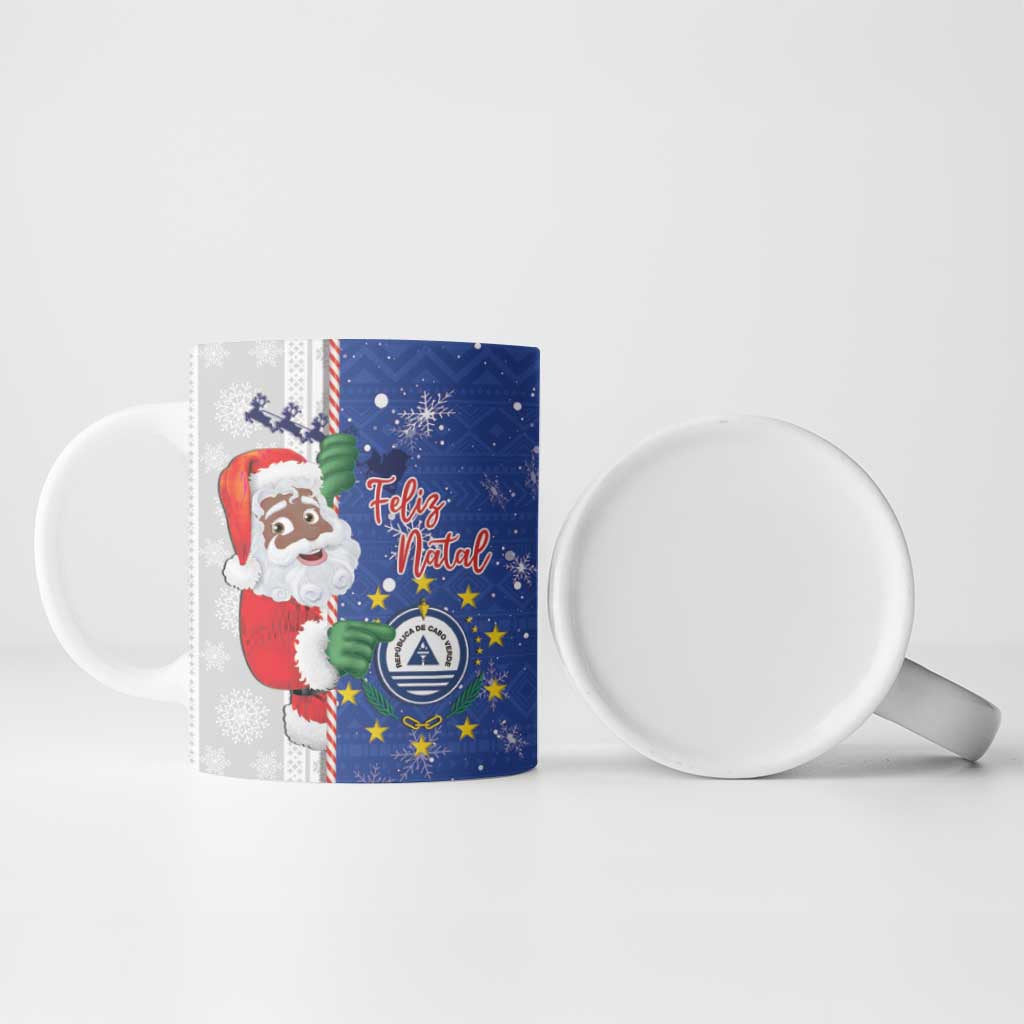 Cape Verde Christmas Ceramic Mug Black Santa Felix Natal