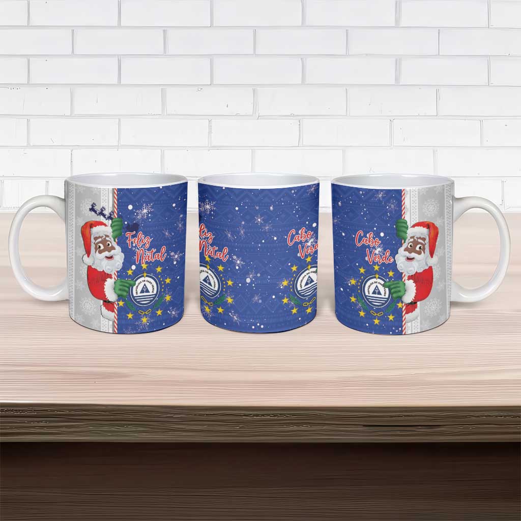 Cape Verde Christmas Ceramic Mug Black Santa Felix Natal