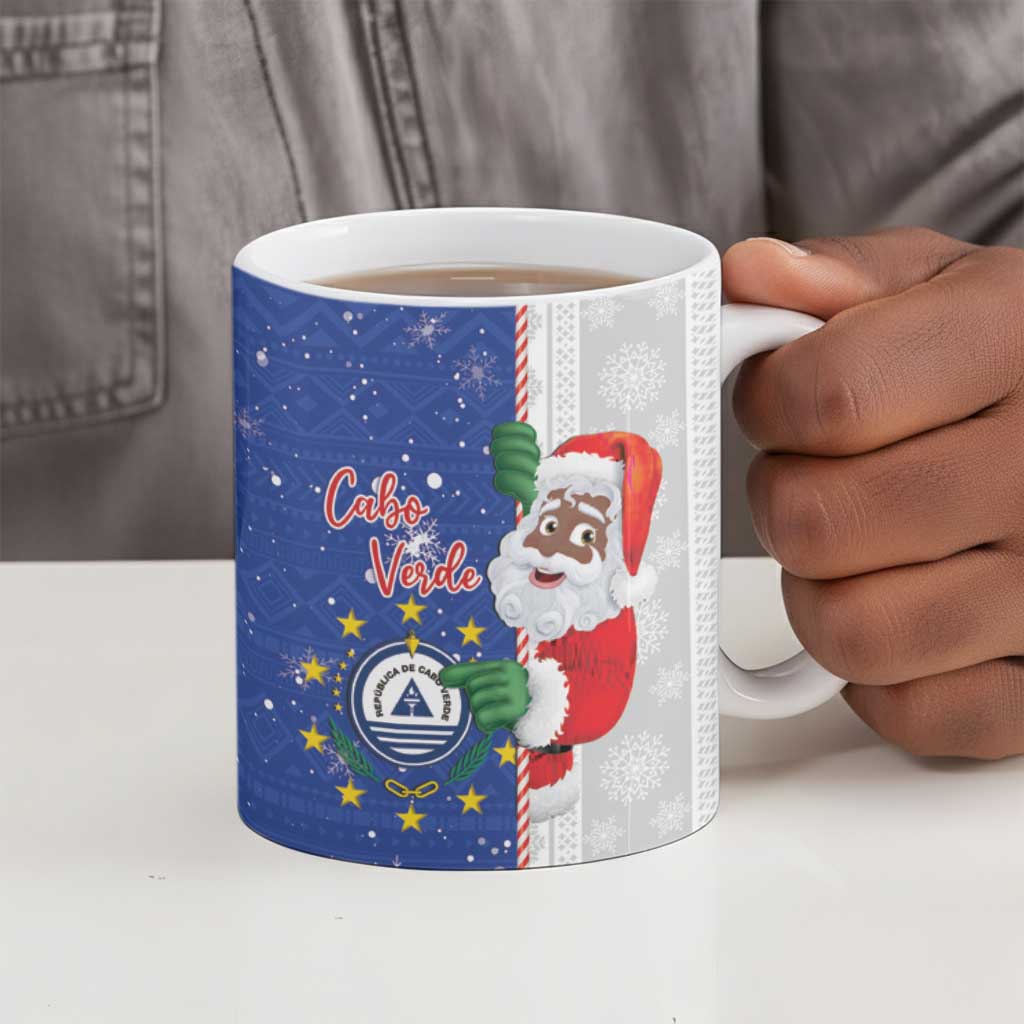 Cape Verde Christmas Ceramic Mug Black Santa Felix Natal
