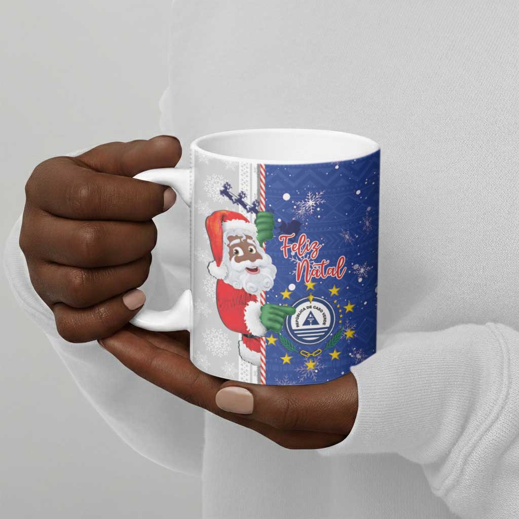 Cape Verde Christmas Ceramic Mug Black Santa Felix Natal