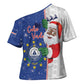 Cape Verde Christmas Cross Shoulder Shirt Black Santa Felix Natal
