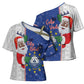 Cape Verde Christmas Cross Shoulder Shirt Black Santa Felix Natal