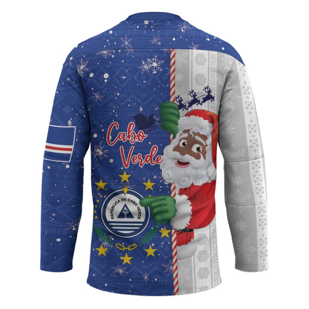 Cape Verde Christmas Hockey Jersey Black Santa Felix Natal