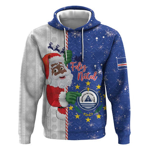 Afro Christmas in Cape Verde Hoodie Black Santa Felix Natal - African Pride