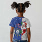 Afro Christmas in Cape Verde Kid T shirt Black Santa Felix Natal - African Pride