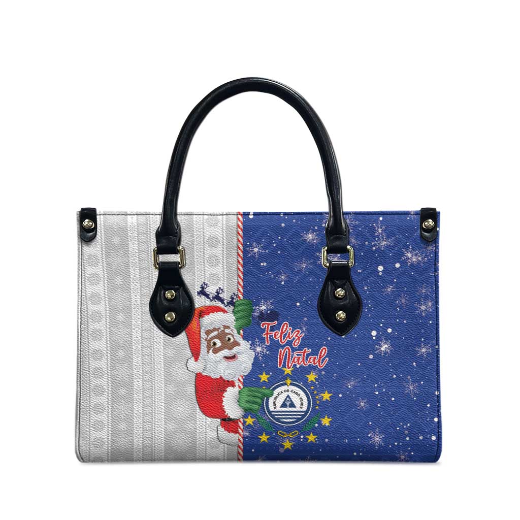 Cape Verde Christmas Leather Bag Black Santa Felix Natal