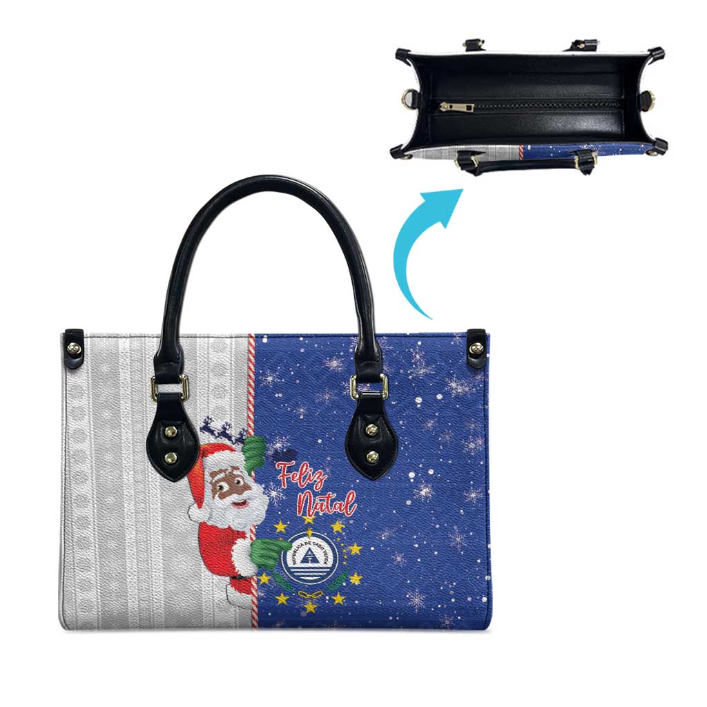 Cape Verde Christmas Leather Bag Black Santa Felix Natal