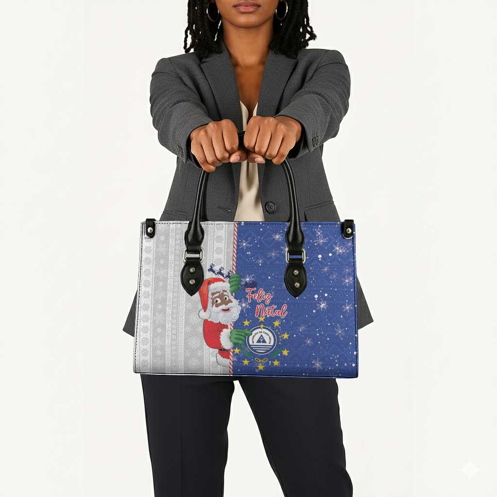 Cape Verde Christmas Leather Bag Black Santa Felix Natal