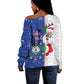 Afro Christmas in Cape Verde Off Shoulder Sweater Black Santa Felix Natal - African Pride