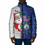 Cape Verde Christmas Padded Jacket Black Santa Felix Natal