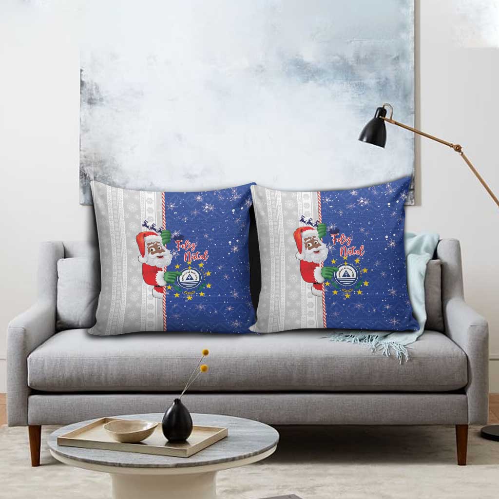 Cape Verde Christmas Pillow Cover Black Santa Felix Natal