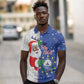 Afro Christmas in Cape Verde Polo Shirt Black Santa Felix Natal - African Pride