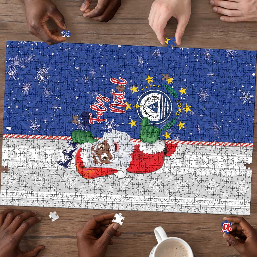 Cape Verde Christmas Puzzle Black Santa Felix Natal