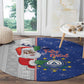 Afro Christmas in Cape Verde Round Carpet Black Santa Felix Natal - African Pride