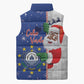 Cape Verde Christmas Sleeveless Puffer Jacket Black Santa Felix Natal