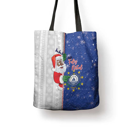 Cape Verde Christmas Tote Bag Black Santa Felix Natal