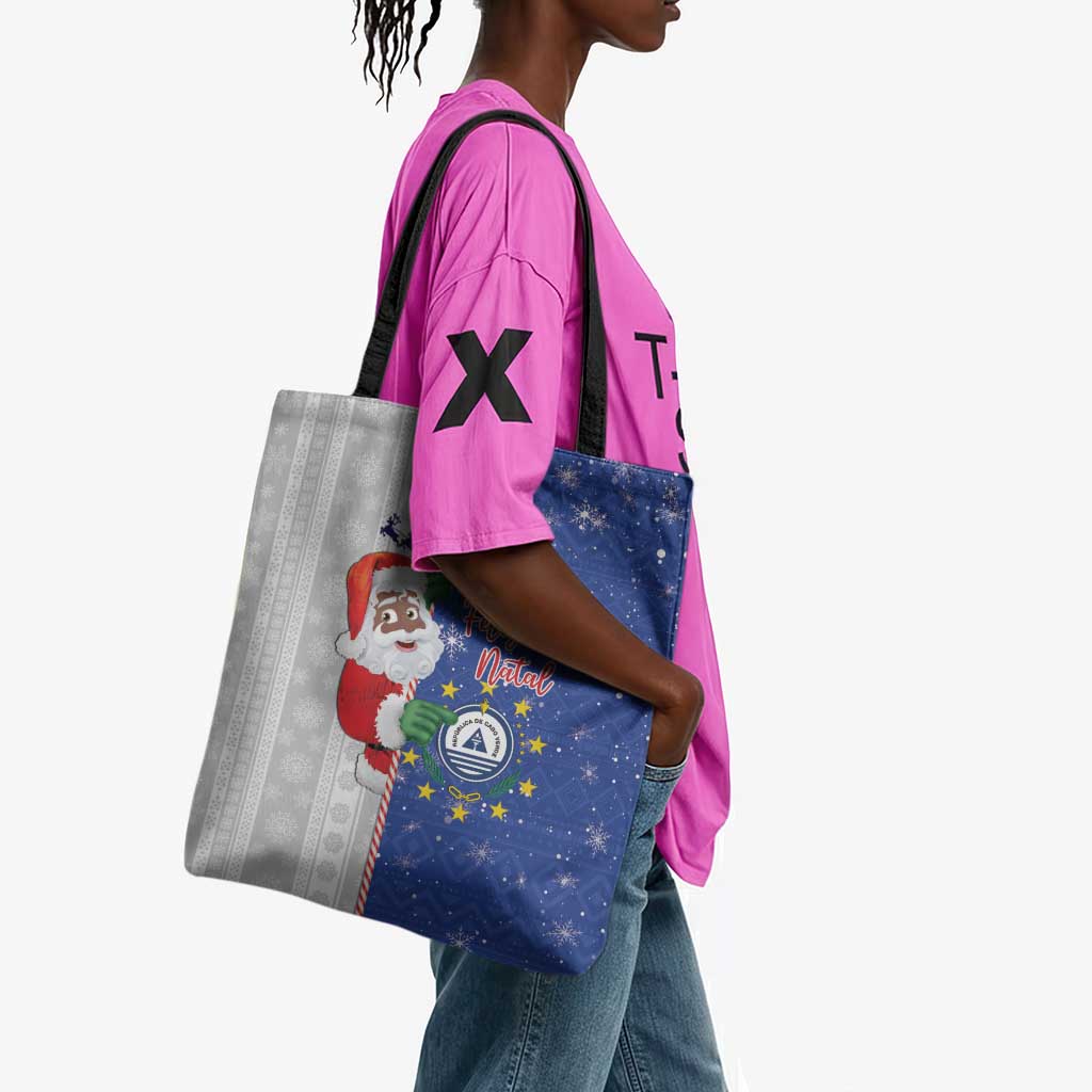 Cape Verde Christmas Tote Bag Black Santa Felix Natal