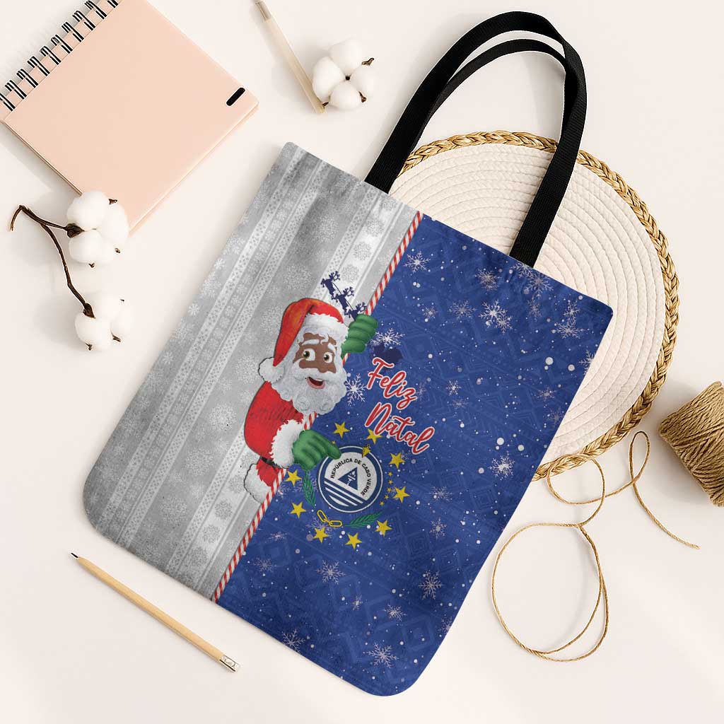 Cape Verde Christmas Tote Bag Black Santa Felix Natal
