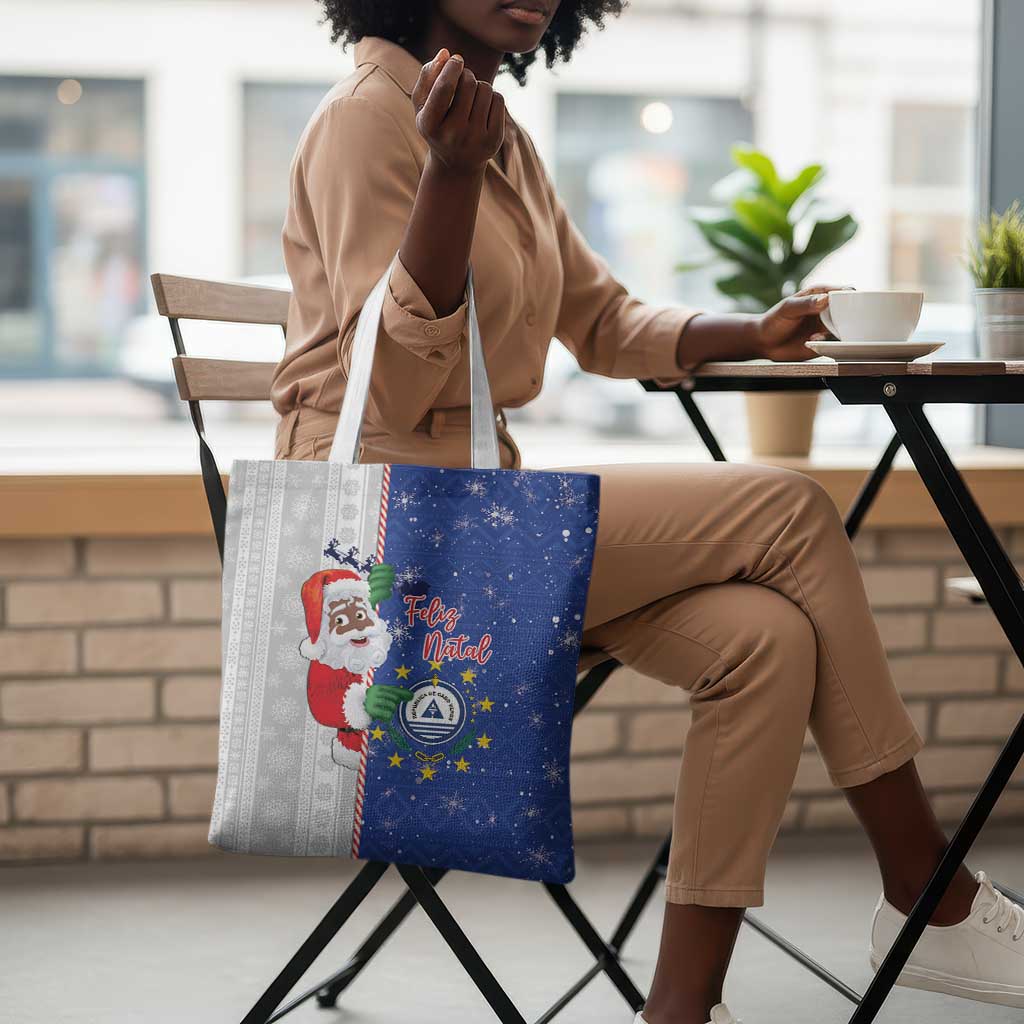 Cape Verde Christmas Tote Bag Black Santa Felix Natal