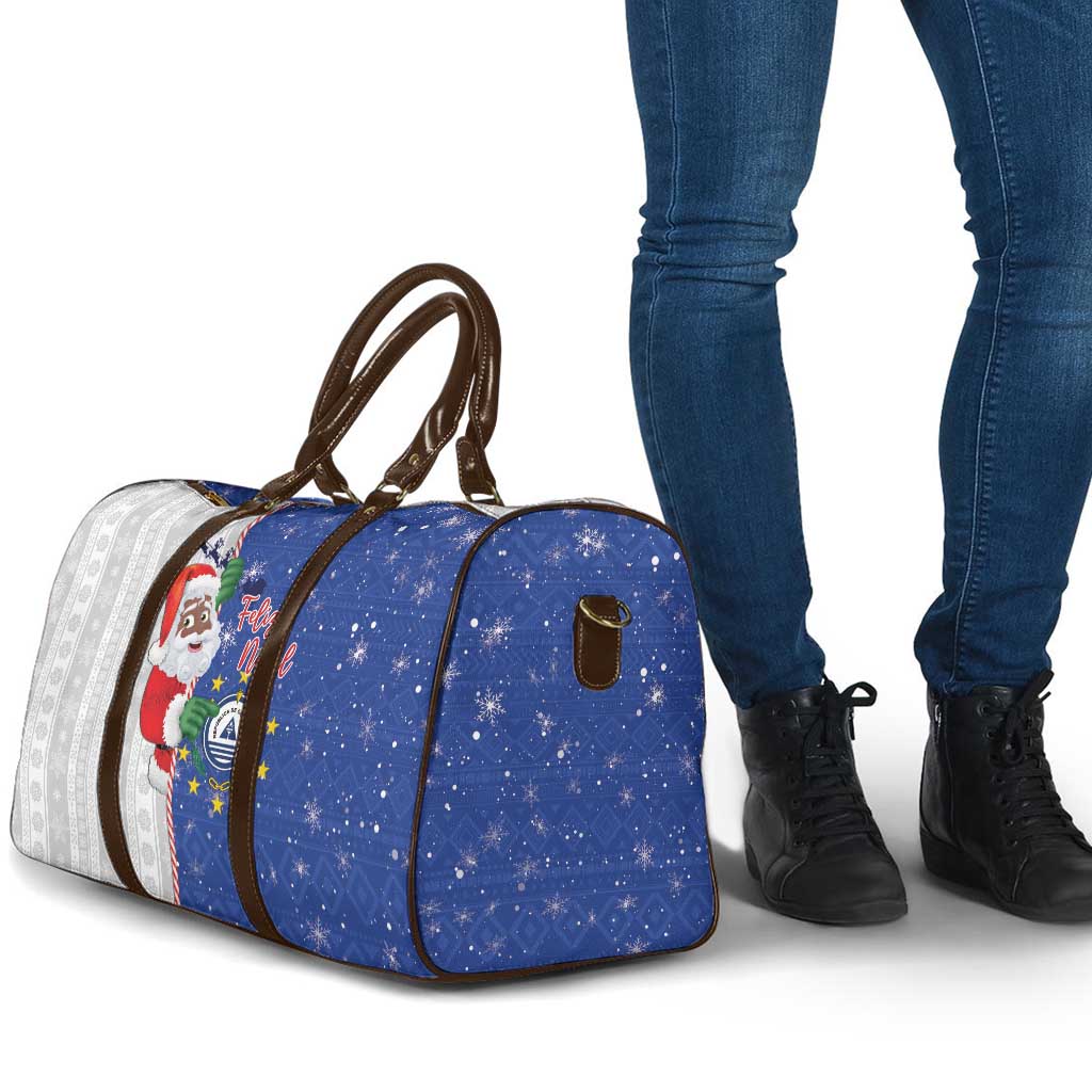 Cape Verde Christmas Travel Bag Black Santa Felix Natal
