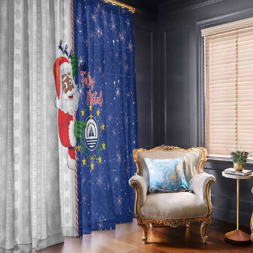 Afro Christmas in Cape Verde Window Curtain Black Santa Felix Natal - African Pride