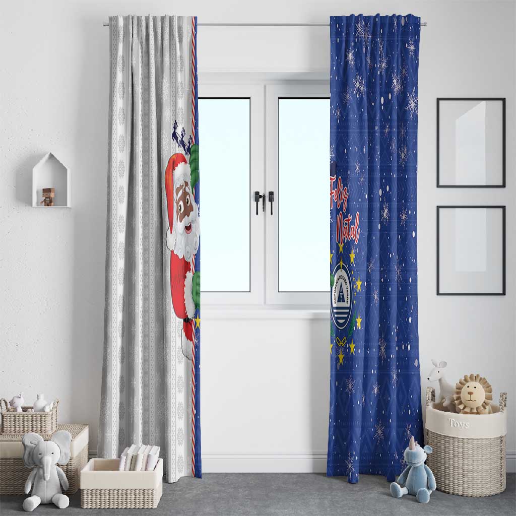 Afro Christmas in Cape Verde Window Curtain Black Santa Felix Natal - African Pride
