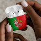 Burkina Faso Christmas AirPods Case Black Santa Joyeux Noel