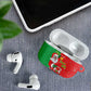 Burkina Faso Christmas AirPods Case Black Santa Joyeux Noel