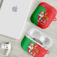Burkina Faso Christmas AirPods Case Black Santa Joyeux Noel