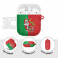 Burkina Faso Christmas AirPods Case Black Santa Joyeux Noel