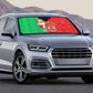 Burkina Faso Christmas Auto Sun Shade Black Santa Joyeux Noel