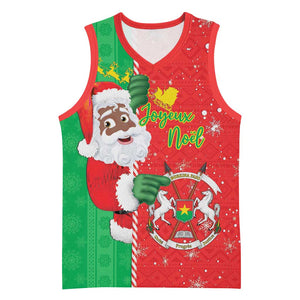 Afro Christmas in Burkina Faso Basketball Jersey Black Santa Joyeux Noel LT15