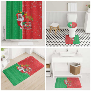 Burkina Faso Christmas Bathroom Set Black Santa Joyeux Noel