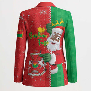Burkina Faso Christmas Blazer Black Santa Joyeux Noel