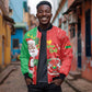 Afro Christmas in Burkina Faso Bomber Jacket Black Santa Joyeux Noel - African Pride