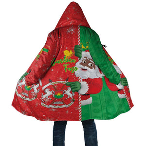 Burkina Faso Christmas Cloak Black Santa Joyeux Noel