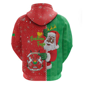 Afro Christmas in Burkina Faso Hoodie Black Santa Joyeux Noel - African Pride