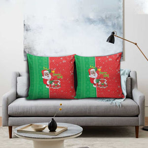 Burkina Faso Christmas Pillow Cover Black Santa Joyeux Noel